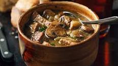 Steak and Ale Soup with Mushrooms
