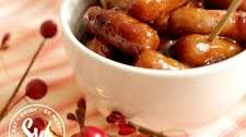 Sticky Cranberry Cocktail Sausages