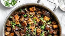 Sticky Eggplant and Tofu [Bake + Stir-Fry]