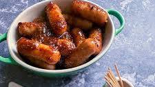 Sticky Glazed Honey Mustard Cocktail Sausages