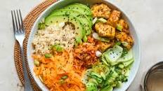 Sticky Tofu Bibimbap with Kimchi & Pak Choi