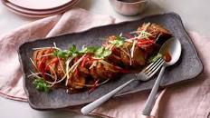 Sticky soy and ginger pork