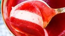 Strawberries and Cream Gelatin Cups