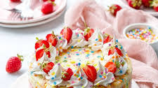 Strawberry Funfetti Ice Cream Cake