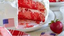 Strawberry Jell-O Poke Cake