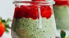 Strawberry Matcha Chia Pudding