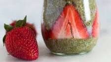 Strawberry Matcha Chia Pudding