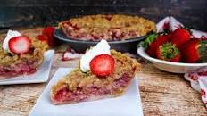 Strawberry Rhubarb Cream Pie