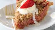 Strawberry Rhubarb Crumble Pie