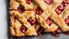 Strawberry Rhubarb Slab Pie