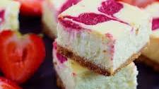 Strawberry Swirl Cheesecake Bars