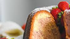 Strawberry Swirl Sour Cream Pound Cake