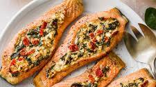 Stuffed Salmon With Spinach & Feta (30 minutes!)
