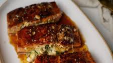Stuffed Salmon with spinach and cream cheese