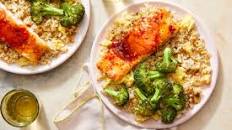 Sweet Chili-Glazed Salmon with Broccoli & Fried Rice