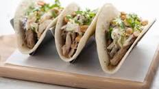 Sweet Chili Pulled Pork Tacos with Slaw and Pickled Jalapeño ready in 15 minutes