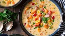 Sweet Potato Ham and Corn Chowder