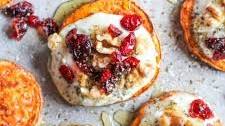 Sweet Potato Rounds with Herbed Ricotta and Walnuts