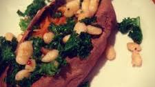 Sweet Potatoes Stuffed with Kale and Beans