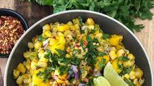 Sweet + Spicy Mango Corn Salsa Recipe