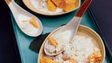 Sweet Sticky Rice with Mangoes and Sesame Seeds