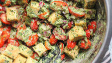 Tahini Pesto Tofu Salad