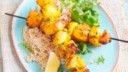 Tandoori salmon kebabs