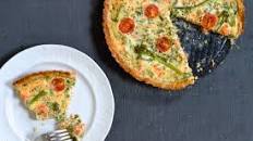 Tenderstem®, Cherry Tomato & Salmon Quiche
