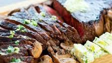 Teriyaki London Broil with Garlic Herb Butter