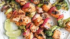 Teriyaki Salmon Kabobs