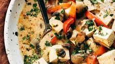 Thai Coconut Soup with Tofu and Rice