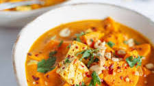 Thai Peanut Curry with Sweet Potatoes and Tofu