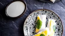 Thai mango sticky rice summer rolls