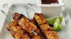 Thai salmon kebabs with sweet chilli & lime dip