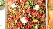 The BEST Loaded Ground Turkey Nachos