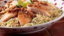 Tilapia with Garlic Sauce & Pasta