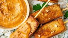 Tofu Satay (With Thai Peanut Satay Sauce)