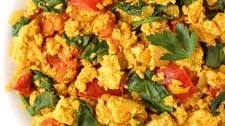 Tofu Scramble with Spinach and Tomato