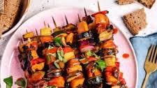 Tofu vegetable skewers (grilled)