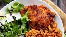 Tomato Basil Baked Chicken and Rice
