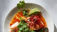 Tomato-Poached Fish With Chile Oil and Herbs