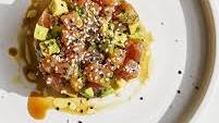 Tuna tartare with avocado, soy and ginger