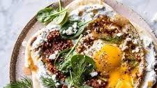 Turkish Fried Eggs in Herbed Yogurt.
