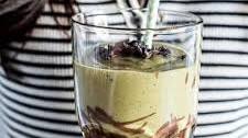 Vanilla Almond Matcha and Chocolate Lava "Shake".
