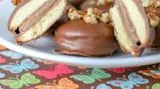 Vanilla Wafer Turtle Cookies - Caramel, Chocolate and Pecan Sandwich Cookies