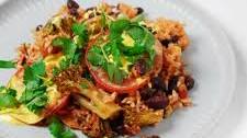 Vegan Brown Rice Casserole with Broccoli and Beans