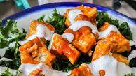 Vegan Buffalo Air Fryer Tofu