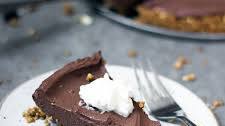 Vegan Dark Chocolate Tofu Cheesecake with Peanut Butter Pretzel Crust