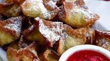 Vegan Dessert Wontons with Strawberry Basil Sauce