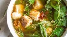 Vegan Hot and Sour Soup with Bok Choy
